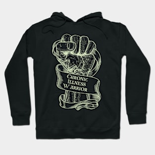 Green Chronic Illness Strong Fist Hoodie